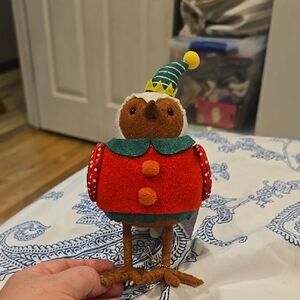 ❤️10/$20 Festive Bird Toy with Red and Green Outfit Christmas Decor